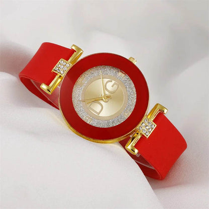 Simple Black/White Quartz Watches for Women - Minimalist Big Dial Fashion Watch with Silicone Strap - BON's