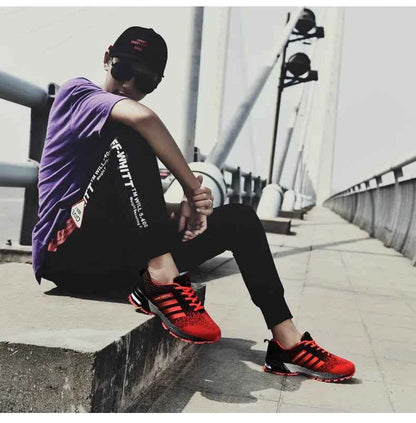 Breathable Running Sneakers – Non-Slip Gym, Walking & Casual Streetwear Shoes