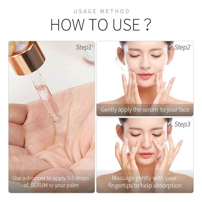 LAIKOU Sakura Serum - Japan Sakura Essence Moisturizing Hyaluronic Acid with 24K Gold and Vitamin C for Brightening Skin Care - BON's