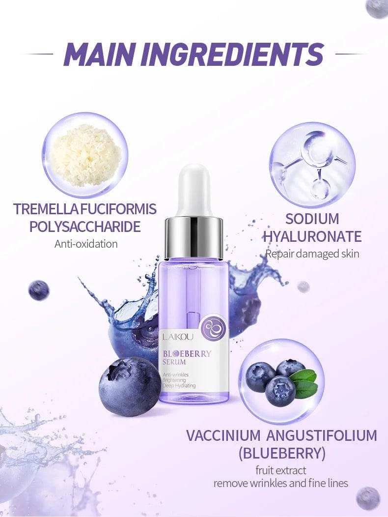 LAIKOU Sakura Serum - Japan Sakura Essence Moisturizing Hyaluronic Acid with 24K Gold and Vitamin C for Brightening Skin Care - BON's