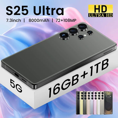 Best S25 Ultra Smartphone - New 5G S24 Original Phone 7.3 Inch 16GB+512GB Android Mobile - BON's