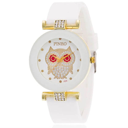 Simple Black/White Quartz Watches for Women - Minimalist Big Dial Fashion Watch with Silicone Strap - BON's