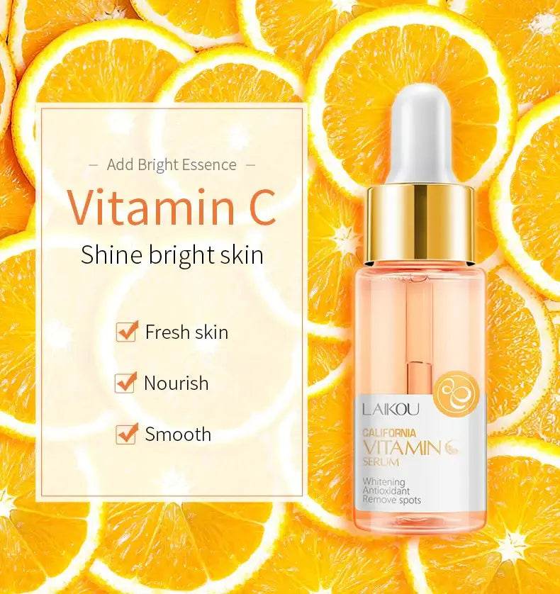 LAIKOU Sakura Serum - Japan Sakura Essence Moisturizing Hyaluronic Acid with 24K Gold and Vitamin C for Brightening Skin Care - BON's