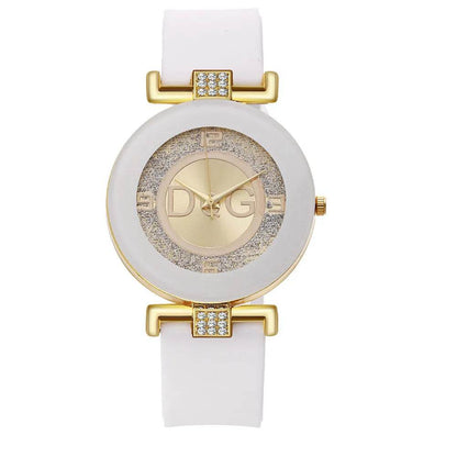 Simple Black/White Quartz Watches for Women - Minimalist Big Dial Fashion Watch with Silicone Strap - BON's