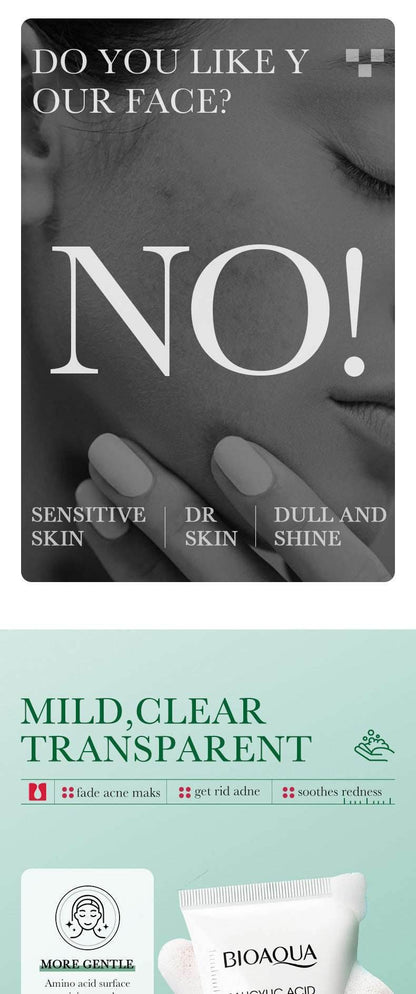 BIOAQUA Salicylic Acid Facial Cleanser Acne Treatment Moisturizing Oil Control skincare Face Wash Foam Face Cleanser Skin Care - BON's
