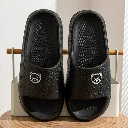 Cute Bear Slippers for Women and Men - Soft Indoor Cartoon Sandals, Anti-Slip Summer Shoes, Comfy Bathroom and Outdoor Leisure Footwear - BON's