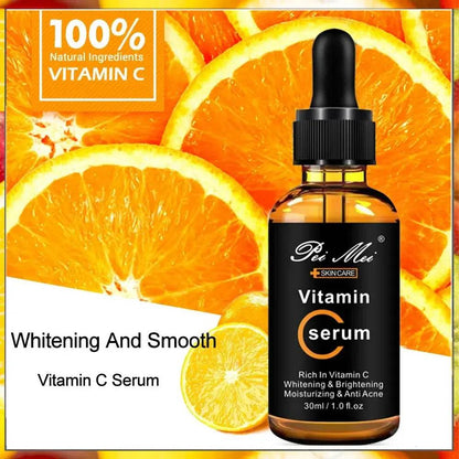 Skincare Products Vitamin C Facial Serum Brighten Skin Lighten Spots Hyaluronic Acid Face Essence Skin Care Products 30ml - BON's
