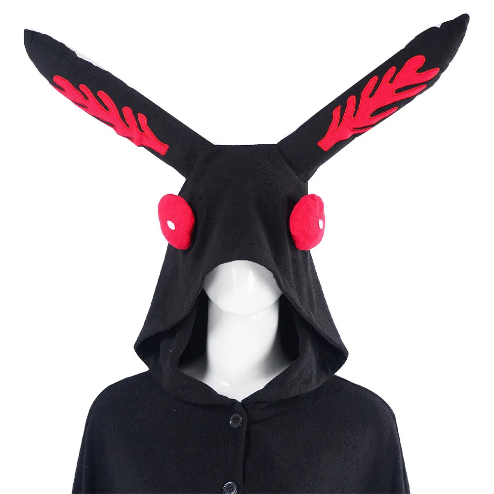 Adult Moth Cosplay Man Cloak Vampire Gloves Cape Hooded Clothing Costume Roleplay Outfits Halloween Carnival Party Disguise Suit