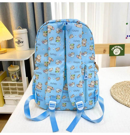 Capybara School Backpack - Cute Large Student Schoolbag - BON's