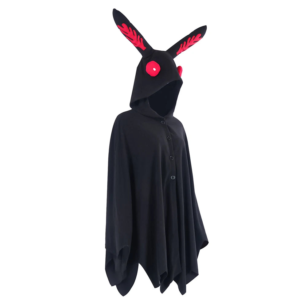 Adult Moth Cosplay Man Cloak Vampire Gloves Cape Hooded Clothing Costume Roleplay Outfits Halloween Carnival Party Disguise Suit