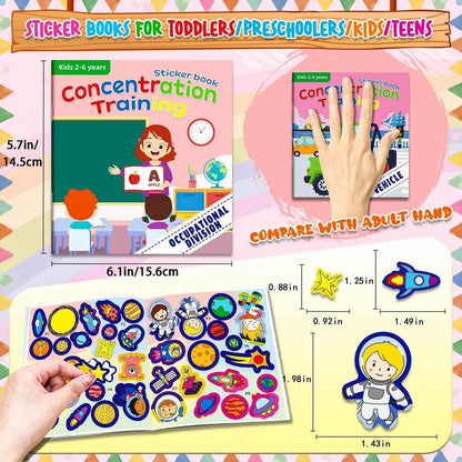 Kids Reusable Cartoon Stickers Books for Early Education Gift - BON's