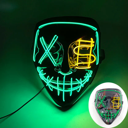 LED Glowing Bloody Rabbit Mask – Neon Horror Cosplay for Halloween, Carnival & Masquerade