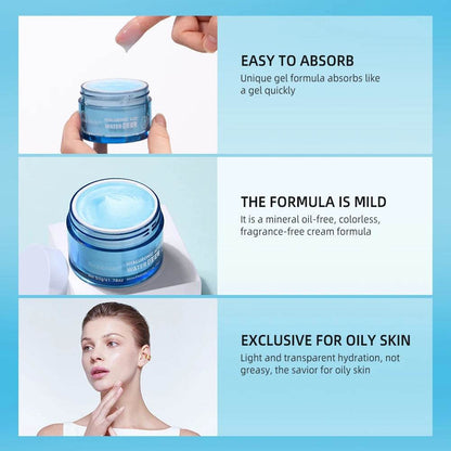 Hyaluronic Acid Moisturizer - Hydrating Water Gel Facial Cream for Dry Skin 50g - BON's