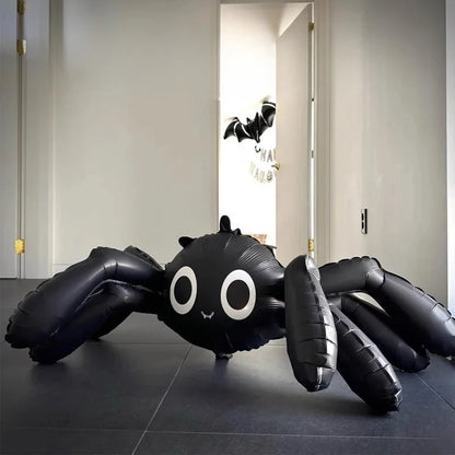Black Spider Balloon – Inflatable Halloween Party Decoration for Ghost Festival, Haunted House & Trick Toy Props