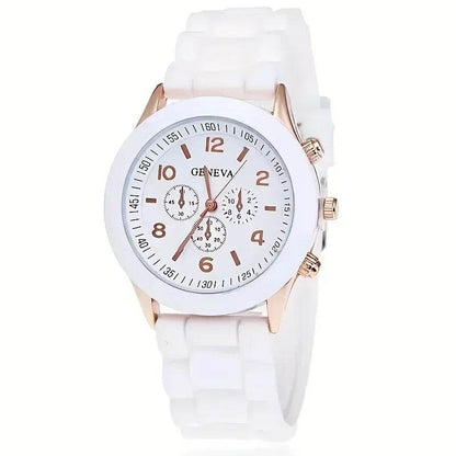 Luxury Women's Watch Set - 5PCS Rhinestone Jewelry Bracelet, Ring, Necklace, and Earrings for Casual Elegance - BON's