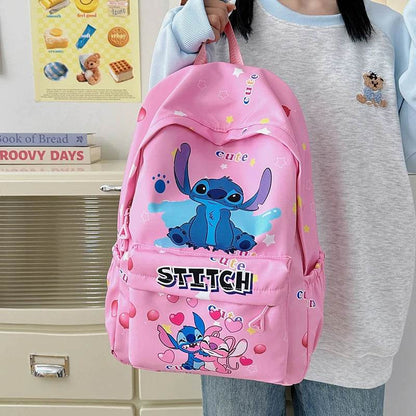 Stitch Cartoon Backpack, Large Capacity Daypack, Lightweight, Durable Nylon Schoolbag for Travel, Daily Commuting and School - BON's