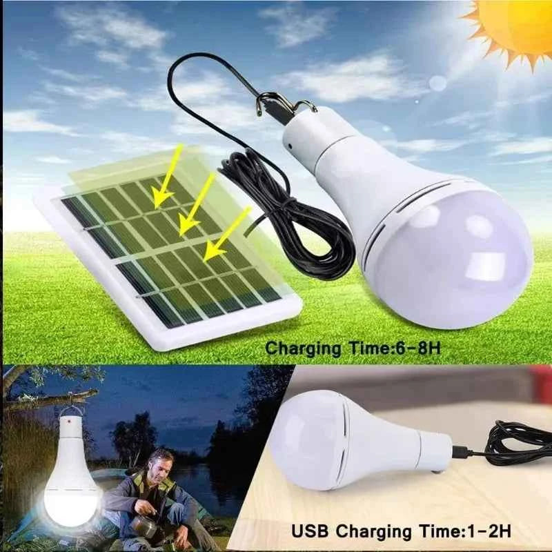 Solar Light Hanging Emergency Sunlight 7W 9W 12W Solar Powered Lamp Outdoor Indoor House Portable Bulb Light Solar Panels