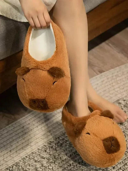 Capybara Plush Slippers - Soft, Cozy, Warm Indoor Shoes - BON's