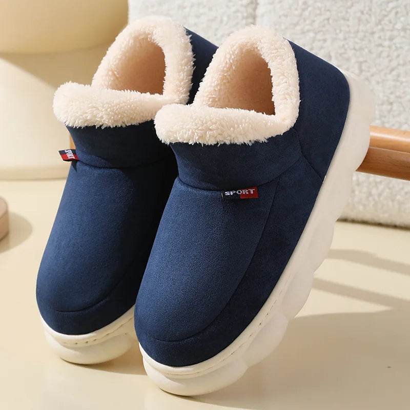 Kidmi Winter Women Shoes 2024 - Warm Outdoor Cotton Slippers and Plush Indoor Padded Footwear for Women - BON's