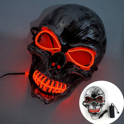 LED Glowing Bloody Rabbit Mask – Neon Horror Cosplay for Halloween, Carnival & Masquerade