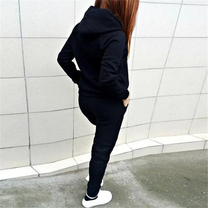 Women’s 2-Piece Tracksuit – Hoodie & Joggers Set | Autumn Winter Casual Loungewear & Outdoor Sportswear
