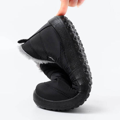 Winter Waterproof Snow Boots for Women - Plus Size Casual Flat Ankle Boots with Anti-Slip Warm Fur Plush - BON's