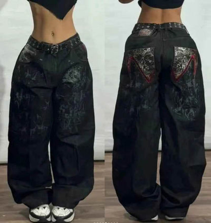Y2K Baggy Wide-Leg Jeans Unisex - BON's