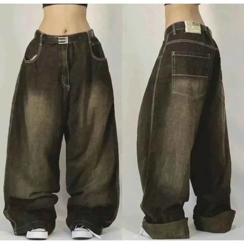 Y2K Baggy Wide-Leg Jeans Unisex - BON's
