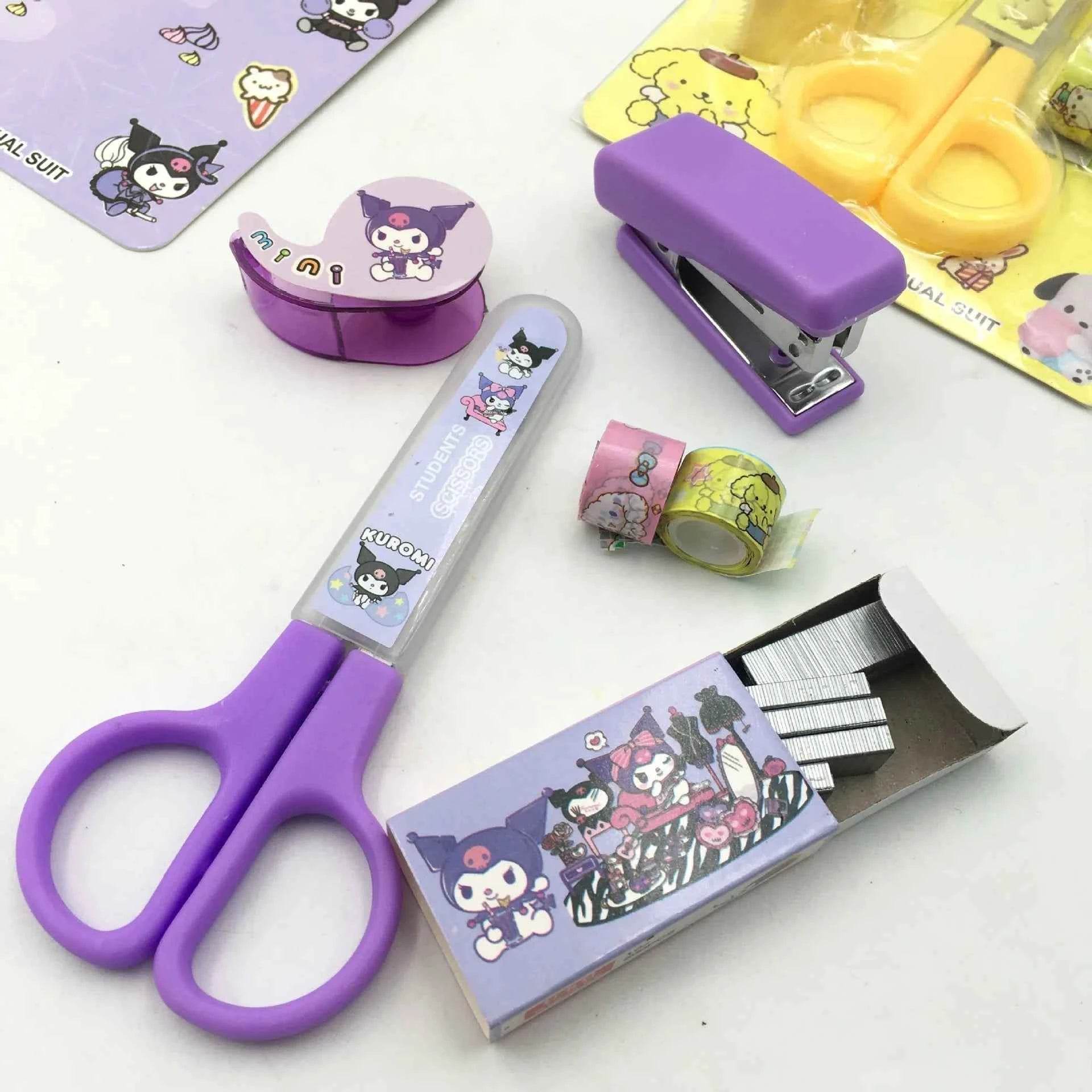 Kuromi Kitty Stationery Set - Fun and Functional Stapler Tape Collection - BON's