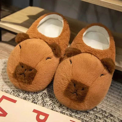 Capybara Plush Slippers - Soft, Cozy, Warm Indoor Shoes - BON's
