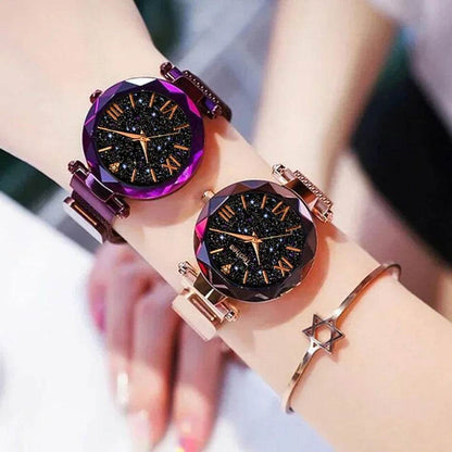 Luxury Women's Starry Sky Watch with Magnetic Mesh Belt Band - Fashion Dress Wristwatch for Women - BON's