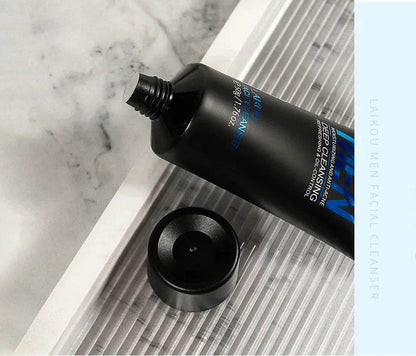 LAIKOU Men Facial Cleanser - Oil Control Face Wash for Blackhead Removal and Deep Nourishing Skin Care 50g - BON's