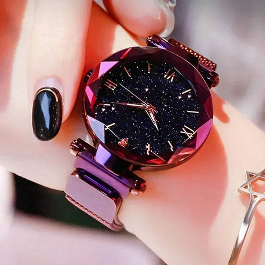 Luxury Women's Starry Sky Watch with Magnetic Mesh Belt Band - Fashion Dress Wristwatch for Women - BON's