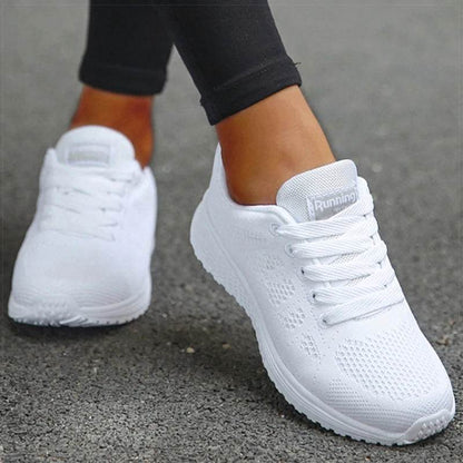 Women's Classic Sneakers - Casual Gym Sneakers for Women, White Vulcanize Shoes, Zapatillas Mujer - BON's