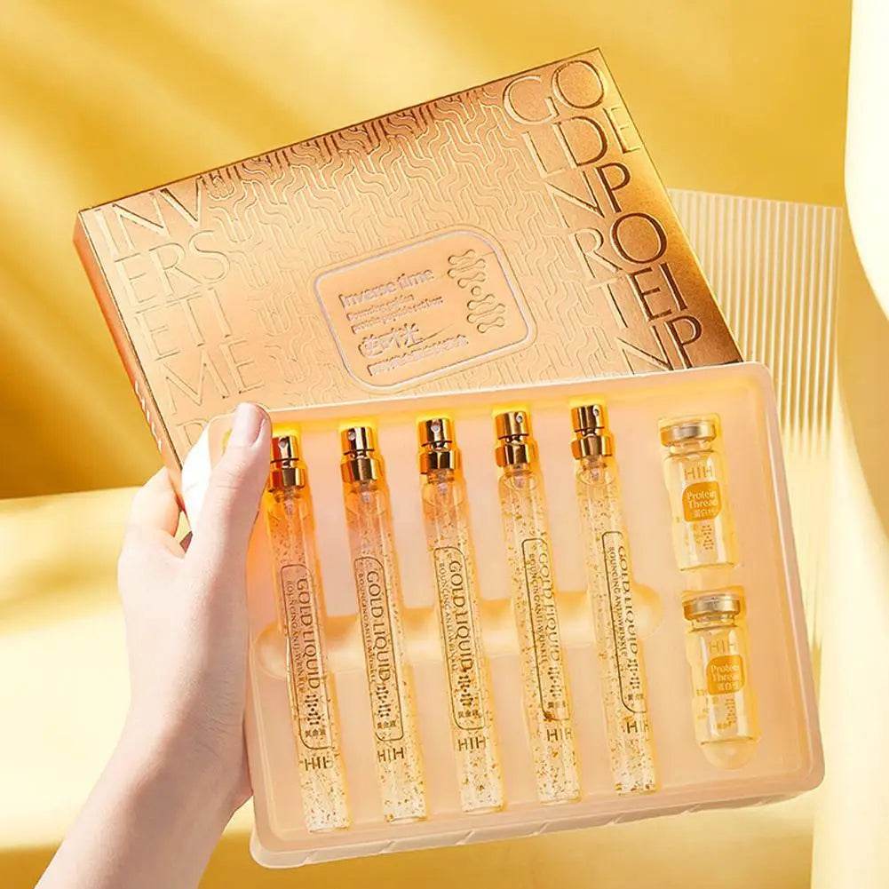 Korea 24k Collagen Serum - Active Collagen Silk Care Lifting Firming Set with Hyaluronan for Moisturizing Essence and Firming Skin Care - BON's