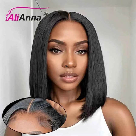 Glueless Bob Wig for Women - Human Hair Pre-Cut Lace Ready to Wear Transparent Bob Wig - BON's