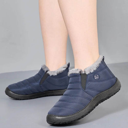 Winter Waterproof Snow Boots for Women - Plus Size Casual Flat Ankle Boots with Anti-Slip Warm Fur Plush - BON's