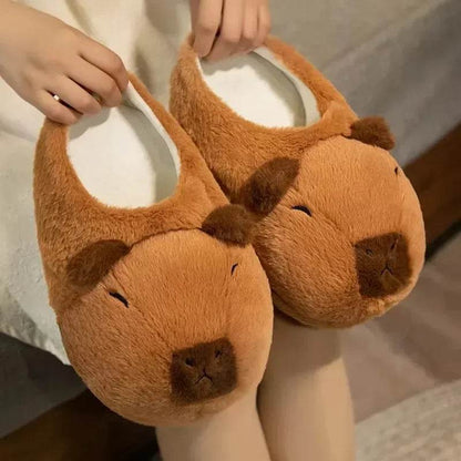 Capybara Plush Slippers - Soft, Cozy, Warm Indoor Shoes - BON's