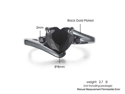 Retro Punk Skull Gothic Ring – Unisex Black & Gold Halloween Jewelry for Men & Women