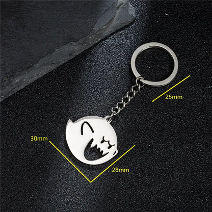 Funny Halloween Ghost & Skull Keychain – Cartoon Key Ring Pendant Gift for Bags, Men & Women, DIY Jewelry Accessory