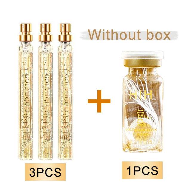 Korea 24k Collagen Serum - Active Collagen Silk Care Lifting Firming Set with Hyaluronan for Moisturizing Essence and Firming Skin Care - BON's