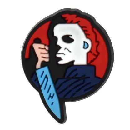Halloween Horror Movie Shoe Charm – PVC Accessory for Classic Clogs, DIY Decoration & Kids’ Xmas Gifts