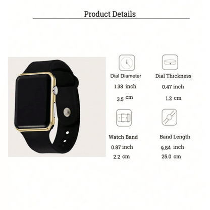 Fashion Women Watches Casual Arabic Dial Leather Band Quartz Watch for Ladies - Black Plastic Strap Watch, Perfect Gift for Girls - BON's