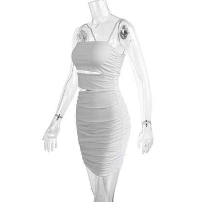 Women Sexy Spaghetti Strap Mini Dress Backless for Party Evening Nightclub Outfit - BON's