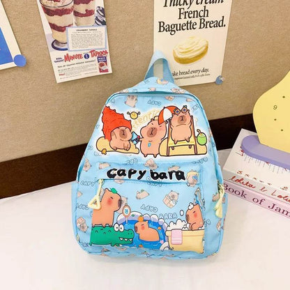 Capybara School Backpack - Cute Large Student Schoolbag - BON's