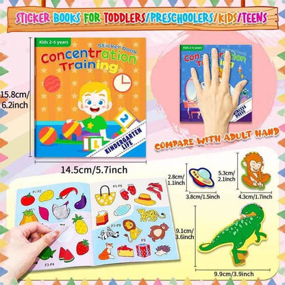 Kids Reusable Cartoon Stickers Books for Early Education Gift - BON's
