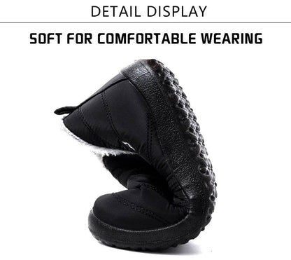 Winter Waterproof Snow Boots for Women - Plus Size Casual Flat Ankle Boots with Anti-Slip Warm Fur Plush - BON's