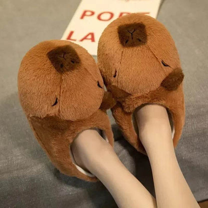 Capybara Plush Slippers - Soft, Cozy, Warm Indoor Shoes - BON's
