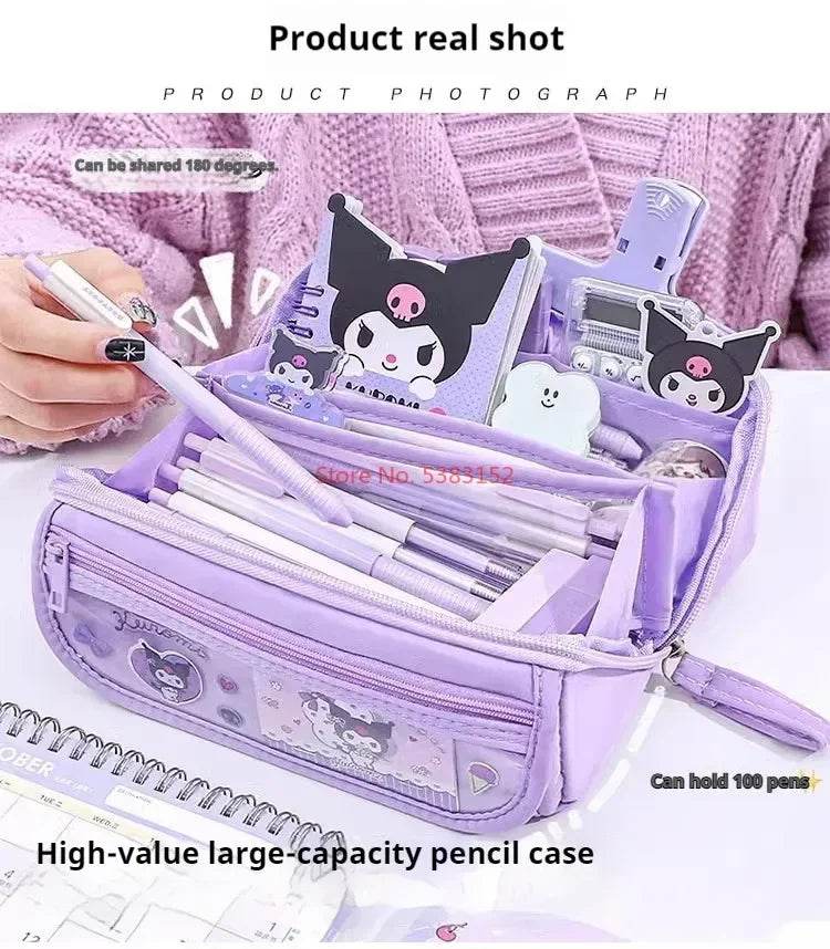 Kuromi Pencil Case - Large Capacity for Cartoon Lovers - BON's