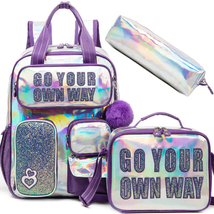 Girls' Backpack Set with Lunch Bag for School - BON's